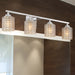 Elegant Cut Crystal Glass 4 Lights Bath Vanity Light for Over Mirror Hallway Living Room - HomeBeyond