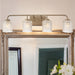 Elegant Cut Crystal Glass 4 Lights Bath Vanity Light for Over Mirror Hallway Living Room - HomeBeyond