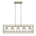 Elegant Cut Crystal Glass 5 Lights Kitchen Island Pendant Chandelier - HomeBeyond