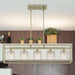 Elegant Cut Crystal Glass 5 Lights Linear Pendant Chandelier for Dining Room - HomeBeyond