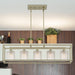 Elegant Cut Crystal Glass 5 Lights Linear Pendant Chandelier for Dining Room - HomeBeyond