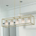 Elegant Cut Crystal Glass 5 Lights Linear Pendant Chandelier for Dining Room - HomeBeyond