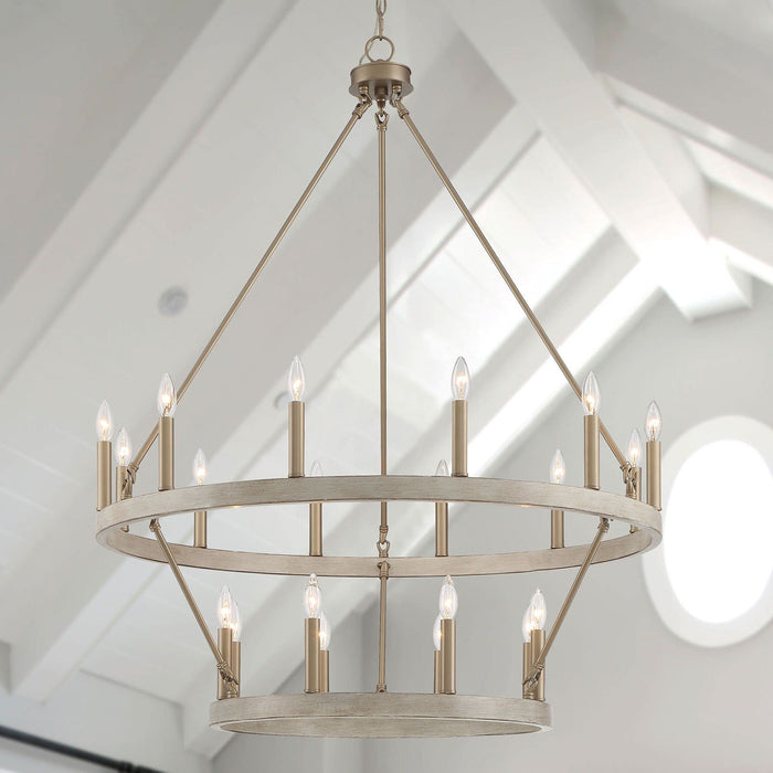 Farmhouse Vintage 20 Lights Wagon Wheel Chandelier Lighting - HomeBeyond