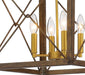 Farmhouse Vintage 4 Lights Cage Pendant Chandelier Lighting Ceiling Light Fixture - HomeBeyond