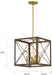 Farmhouse Vintage 4 Lights Cage Pendant Chandelier Lighting Ceiling Light Fixture - HomeBeyond