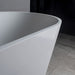 Flatbottom Freestanding Solid Surface Resin Stone Bathtub - HomeBeyond
