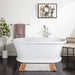 Flatbottom Freestanding Solid Surface Resin Stone Bathtub - HomeBeyond