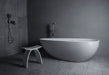 Flatbottom Freestanding Solid Surface Resin Stone Bathtub - HomeBeyond