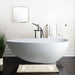 Flatbottom Freestanding Solid Surface Resin Stone Bathtub - HomeBeyond