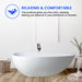 Flatbottom Freestanding Solid Surface Resin Stone Bathtub - HomeBeyond