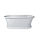 Flatbottom Freestanding Solid Surface Resin Stone Bathtub - HomeBeyond