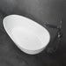 Flatbottom Freestanding Solid Surface Resin Stone Bathtub - HomeBeyond