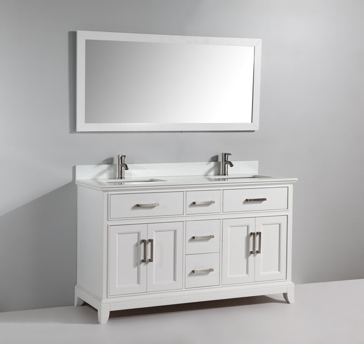 Genoa 60" Double Sink Bathroom Vanity Set - HomeBeyond