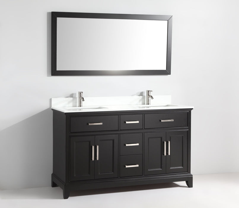 Genoa 60" Double Sink Bathroom Vanity Set - HomeBeyond