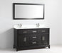 Genoa 60" Double Sink Bathroom Vanity Set - HomeBeyond