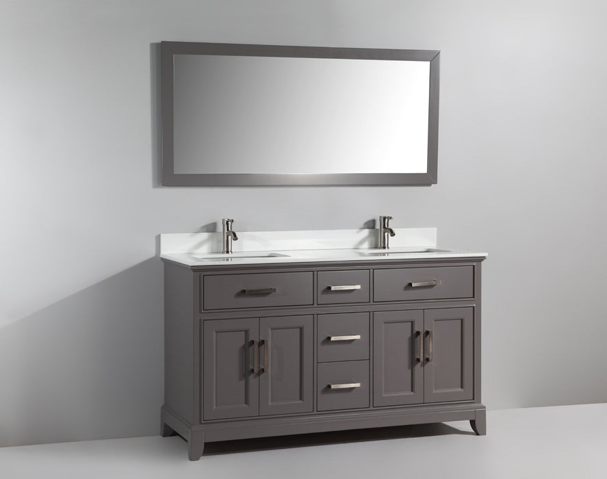 Genoa 60" Double Sink Bathroom Vanity Set - HomeBeyond