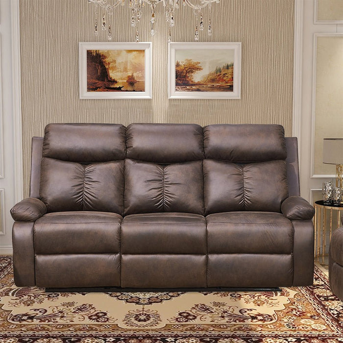HomeBeyond Douglass Circle Reclining 3 Piece Living Room Set - HomeBeyond