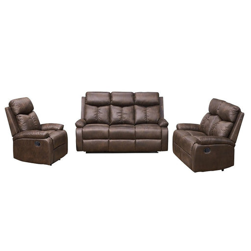 HomeBeyond Douglass Circle Reclining 3 Piece Living Room Set - HomeBeyond