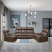HomeBeyond Douglass Circle Reclining 3 Piece Living Room Set - HomeBeyond