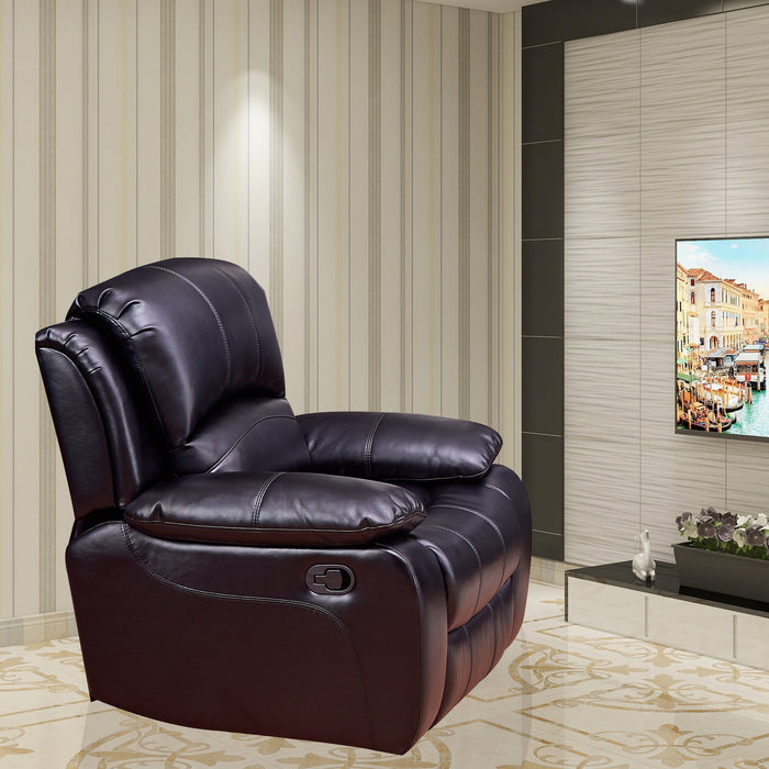 HomeBeyond Dowdle 3 Piece Living Room Set in Black - HomeBeyond