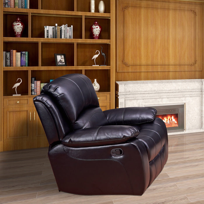 HomeBeyond Dowdle 3 Piece Living Room Set in Black - HomeBeyond