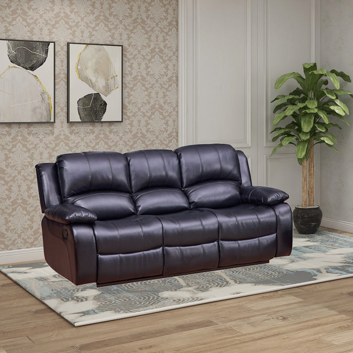 HomeBeyond Dowdle 3 Piece Living Room Set in Black - HomeBeyond