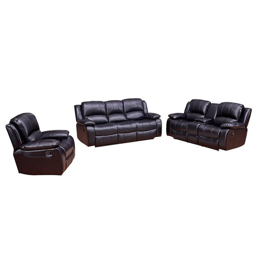 HomeBeyond Dowdle 3 Piece Living Room Set in Black - HomeBeyond