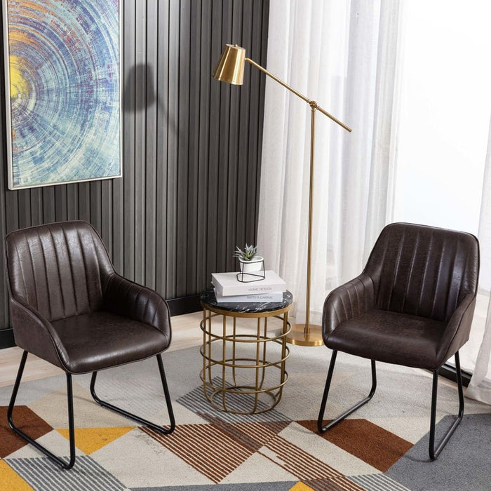 HomeBeyond Mid Century Modern Counter Bar Chairs Set of 2 PC