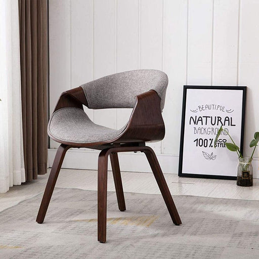 A & B Home Transitional Magy Natural Side Chair with Woven Rattan 48391