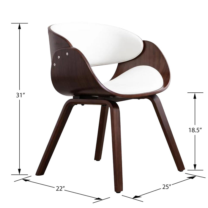 HomeBeyond Mid-Century Style Butterfly Dining Chair and Walnut Wood Finish UC-7G/W - HomeBeyond