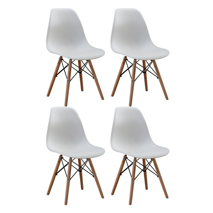 HomeBeyond Modern Style Dining Chair Mid Century DSW Chair Shell Lounge Plastic Chair for Kitchen Dining Side Chairs Set of 4 Pcs UC-12 - HomeBeyond