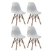 HomeBeyond Modern Style Dining Chair Mid Century DSW Chair Shell Lounge Plastic Chair for Kitchen Dining Side Chairs Set of 4 Pcs UC-12 - HomeBeyond