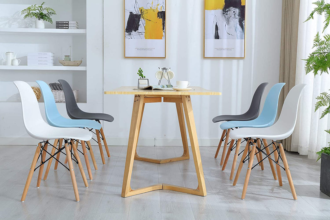 HomeBeyond Modern Style Dining Chair Mid Century DSW Chair Shell Lounge Plastic Chair for Kitchen Dining Side Chairs Set of 4 Pcs UC-12 - HomeBeyond