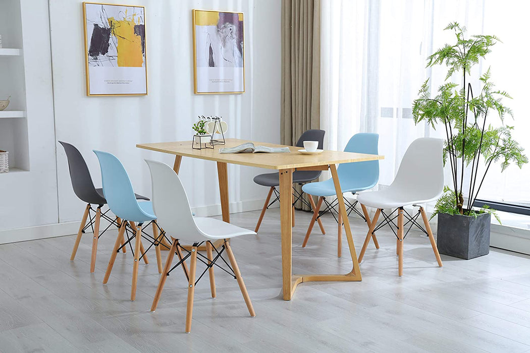 HomeBeyond Modern Style Dining Chair Mid Century DSW Chair Shell Lounge Plastic Chair for Kitchen Dining Side Chairs Set of 4 Pcs UC-12 - HomeBeyond