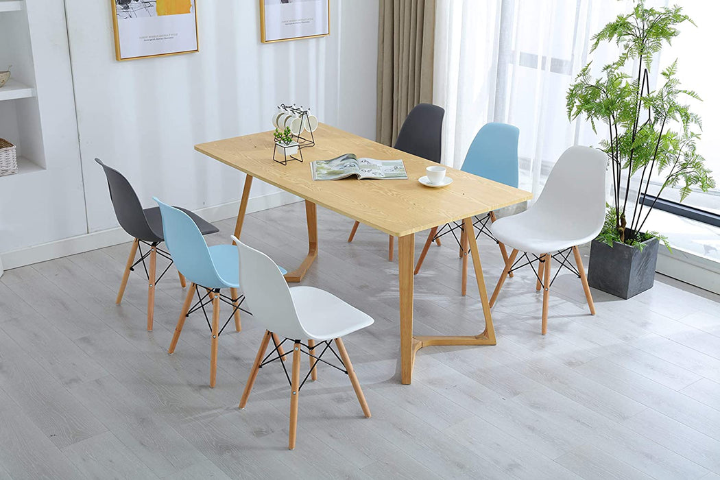 HomeBeyond Modern Style Dining Chair Mid Century DSW Chair Shell Lounge Plastic Chair for Kitchen Dining Side Chairs Set of 4 Pcs UC-12 - HomeBeyond