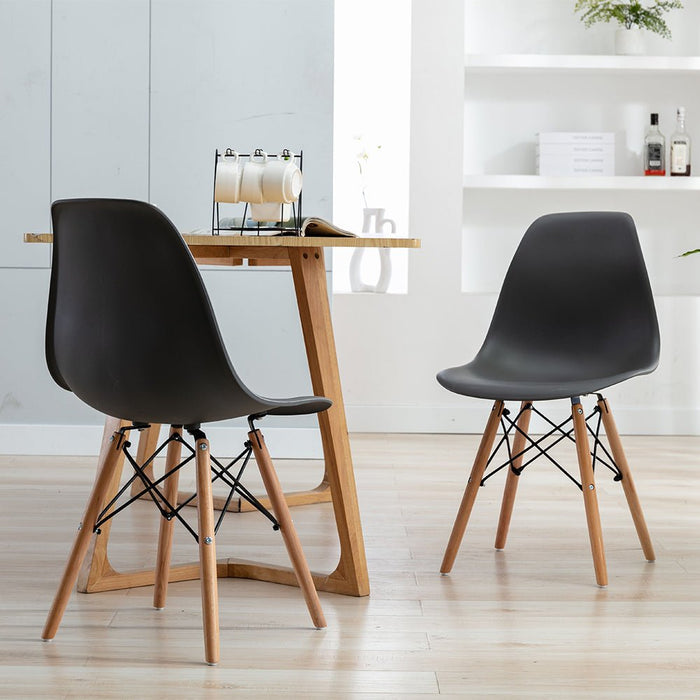 HomeBeyond Modern Style Dining Chair Mid Century DSW Chair Shell Lounge Plastic Chair for Kitchen Dining Side Chairs Set of 4 Pcs UC-12 - HomeBeyond