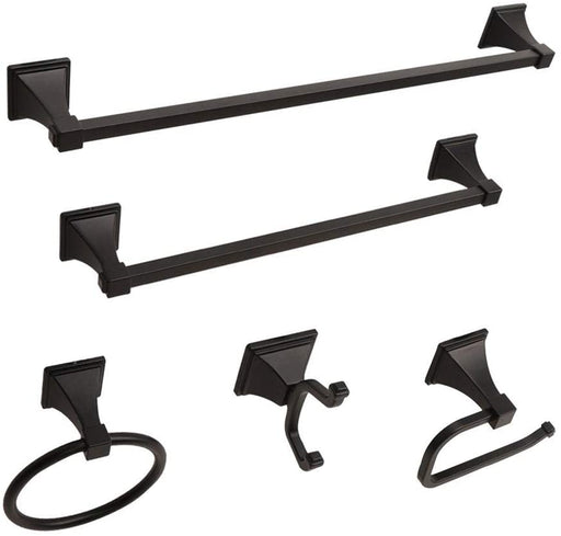 5-Piece Black Oil-Rubbed Bronze Bathroom Accessories Set