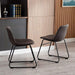 HomeBeyond Set of 2 Pcs Synthetic Leather Upholstered Dining Chairs Armless with Metal Legs UC-13 - HomeBeyond