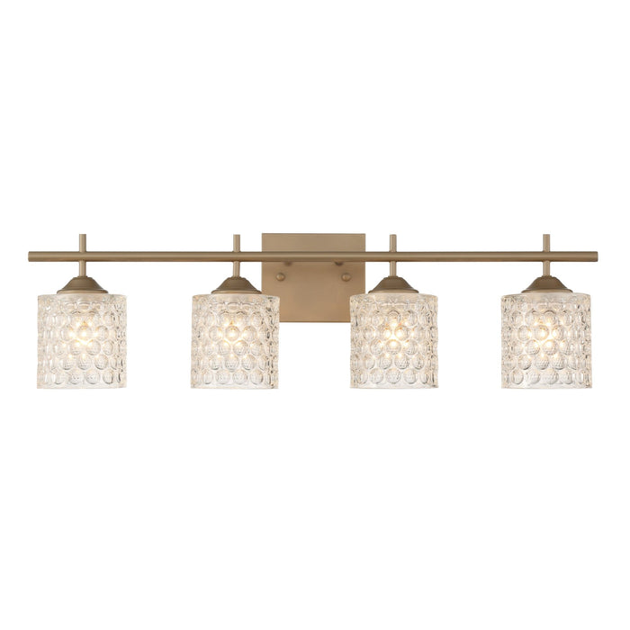 Modern Elegant Cut Crystal Bathroom Vanity Light Fixtures Gold / Chrome 4 Lights Vanity Lighting Over Mirror Wall Sconce with Clear Glass Shade for Hallway Kitchen Living Room 10004CH-C01 / 10004BD-C01 - HomeBeyond
