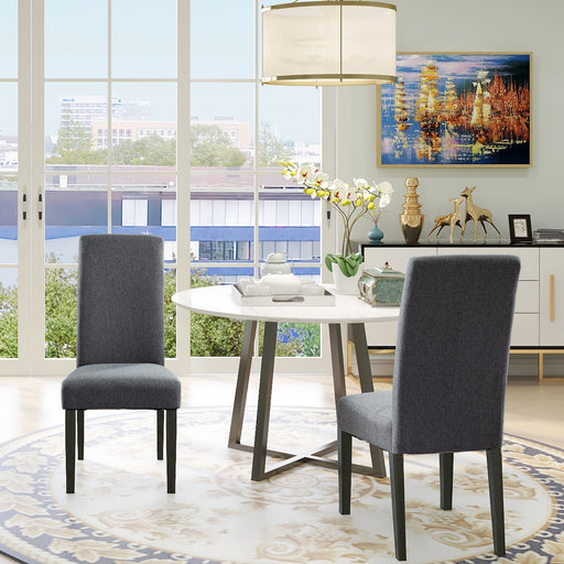 Parsons Upholstered Dining Chair Modern Accent Chair Living Room Armless Side Chair - HomeBeyond