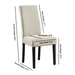 Parsons Upholstered Dining Chair Modern Accent Chair Living Room Armless Side Chair - HomeBeyond