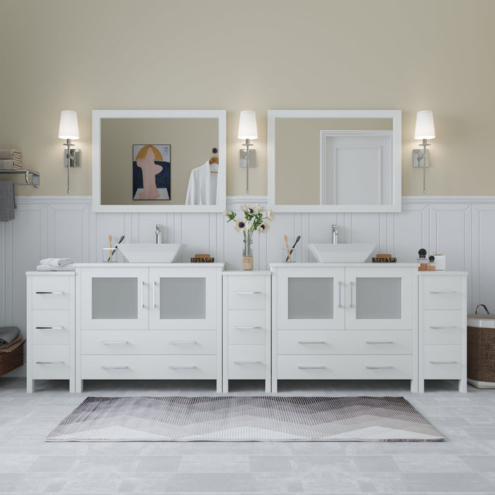 Ravenna 108" Double Sink Bathroom Vanity Combo Set - HomeBeyond