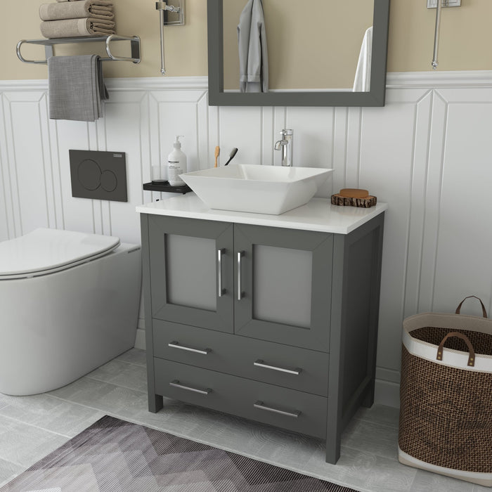 Ravenna 30" Single Sink Small Bathroom Vanity Set - HomeBeyond