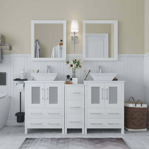 Ravenna 60" Double Sink Bathroom Vanity Combo Set - HomeBeyond