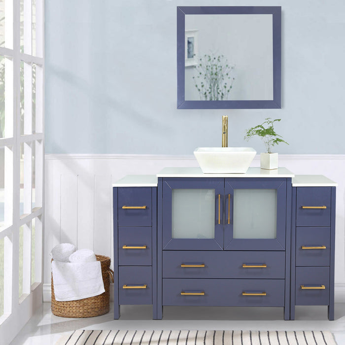 Ravenna 60" Single Sink Small Bathroom Vanity Set - HomeBeyond