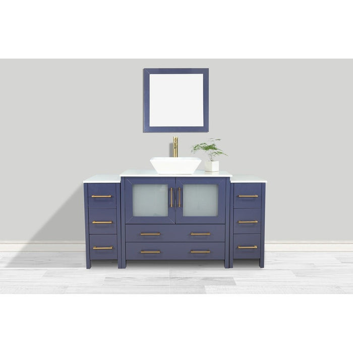 Ravenna 60" Single Sink Small Bathroom Vanity Set - HomeBeyond