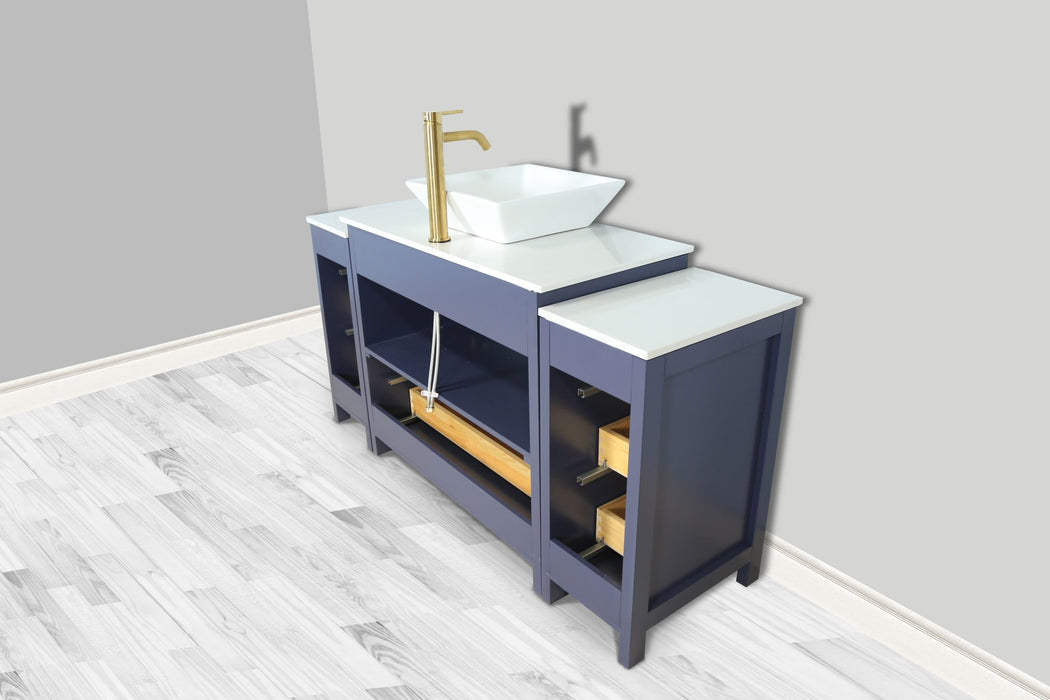 Ravenna 60" Single Sink Small Bathroom Vanity Set - HomeBeyond