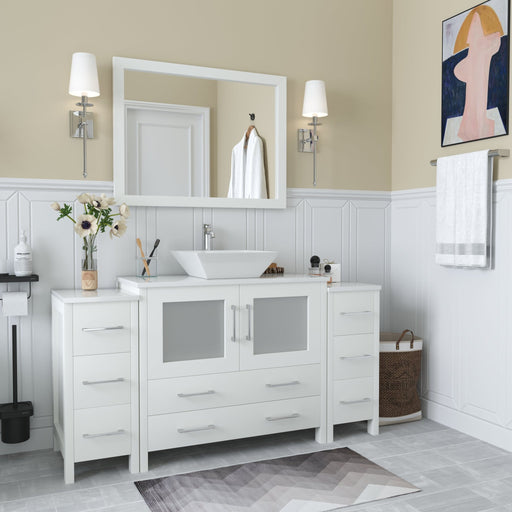 Ravenna 60" Single Sink Small Bathroom Vanity Set - HomeBeyond