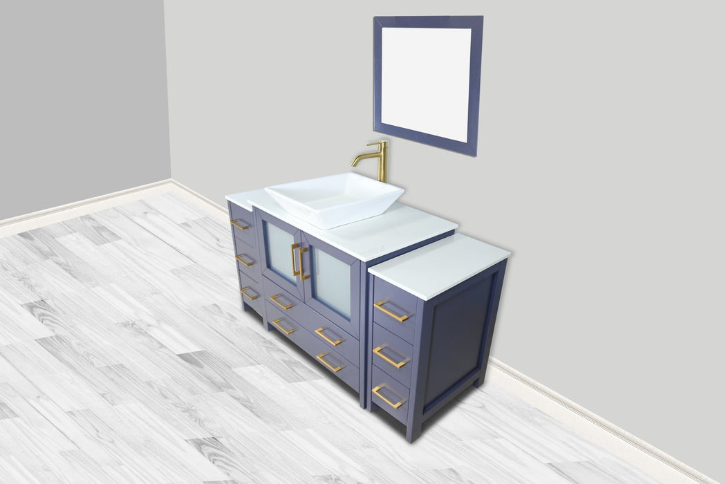 Ravenna 60" Single Sink Small Bathroom Vanity Set - HomeBeyond