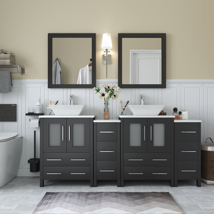 Ravenna 72" Double Sink Bathroom Vanity Combo Set - HomeBeyond